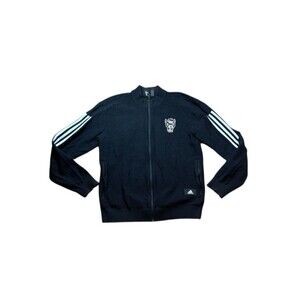 adidas NC State Wolfpack Track Jacket Mens Size Medium Black Prime Knit Zip-Up